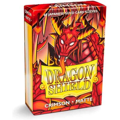 Dragon Shield Model Japońskiego Rozmiaru Matowe Crimson - Osłony na karty Dragon Shield Model Japońskiego Rozmiaru Matowe Crimson - Osłony na karty