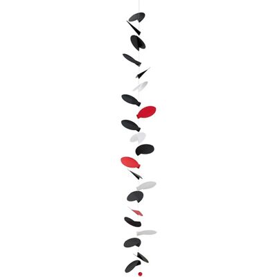 Mobile Turning Leaves de Flensted - Grand, Noir / Blanc / Rouge Mobile Turning Leaves de Flensted - Grand, Noir / Blanc / Rouge