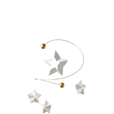 Flensted Mobiles - Sternenklare Nacht Mobile 4, weiß / gold Flensted Mobiles - Sternenklare Nacht Mobile 4, weiß / gold