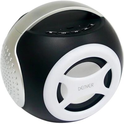 Altavoz Bluetooth Portátil Denver - 2.1, 4W, Negro/Blanco - Sistema de altavoz portátil Altavoz Bluetooth Portátil Denver - 2.1, 4W, Negro/Blanco - Sistema de altavoz portátil