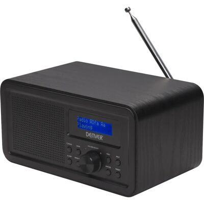 Radio Digitale Portatile Denver DAB-30BLACK - DAB+ FM, 1W, Custodia in Legno Radio Digitale Portatile Denver DAB-30BLACK - DAB+ FM, 1W, Custodia in Legno