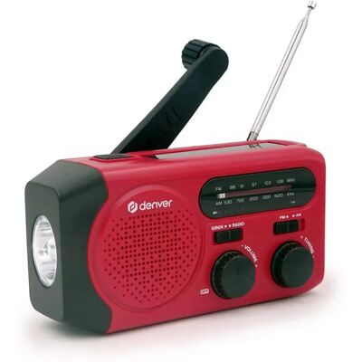 Denver Modell SCR-2010 Lithium-Ion Radio - Nød, Bærbar, Rød Denver Modell SCR-2010 Lithium-Ion Radio - Nød, Bærbar, Rød