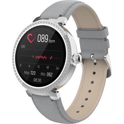 Montre intelligente Denver avec fréquence cardiaque et oxygène sanguin - Argent - Écran IPS 3,05cm - Publicité Montre intelligente Denver avec fréquence cardiaque et oxygène sanguin - Argent - Écran IPS 3,05cm - Publicité