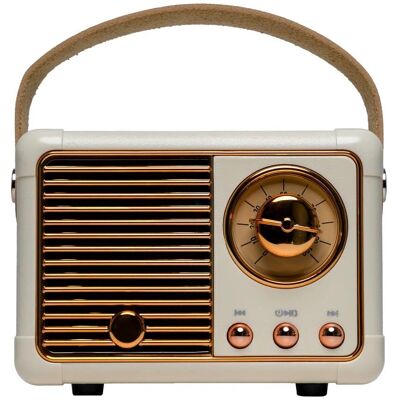 Denver BTP-203W Weiß Retro Bluetooth-Lautsprecher - Produkttyp Denver BTP-203W Weiß Retro Bluetooth-Lautsprecher - Produkttyp