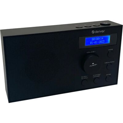 Radio portatile Denver DAB-51B - DAB+/FM, Sveglia, USB, AUX, Nero Radio portatile Denver DAB-51B - DAB+/FM, Sveglia, USB, AUX, Nero