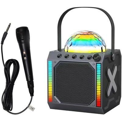 Denver BTM-618 Party-högtalare - Bluetooth, LED-ljus, Mikrofon Denver BTM-618 Party-högtalare - Bluetooth, LED-ljus, Mikrofon