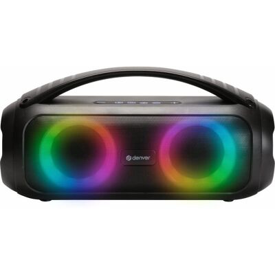 Altavoz Bluetooth portátil Denver BTG-616 - 20W, Negro, Luces LED Altavoz Bluetooth portátil Denver BTG-616 - 20W, Negro, Luces LED