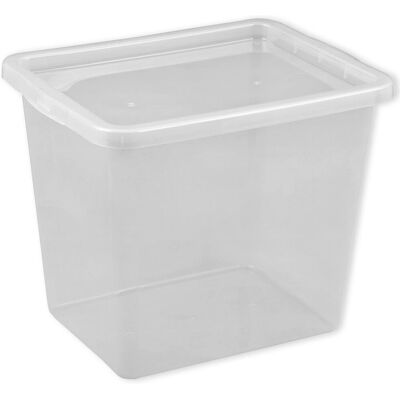 Plast team Basic Box - 31L Opbevaringsboks - Stabelbar, Låg med klik Plast team Basic Box - 31L Opbevaringsboks - Stabelbar, Låg med klik