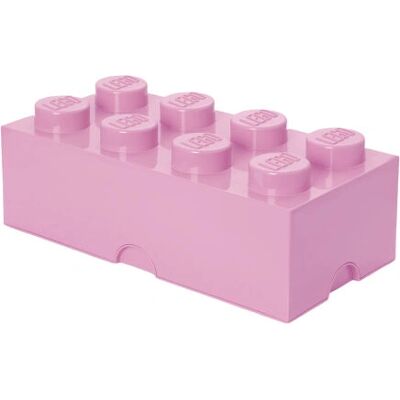 LEGO Úložná krabice 8 kostek růžová - Stohovatelná LEGO Úložná krabice 8 kostek růžová - Stohovatelná
