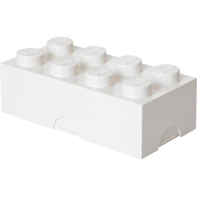 Cutie de depozitare LEGO albă - 8 butoane - Mărime unică - Cutie pentru prânz Cutie de depozitare LEGO albă - 8 butoane - Mărime unică - Cutie pentru prânz