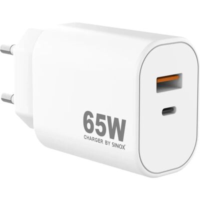 Sinox - SXP6065 - 65W - Vit - Charger Sinox - SXP6065 - 65W - Vit - Charger
