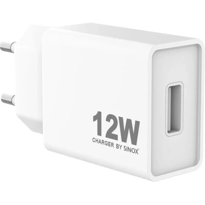 Sinox - SOE6011 - Vit - 12W USB-A - Laddare Sinox - SOE6011 - Vit - 12W USB-A - Laddare