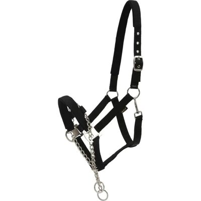 HorseGuard Horse Guard Nylongrimma m/kedja svart - Pferdehalfter HorseGuard Horse Guard Nylongrimma m/kedja svart - Pferdehalfter