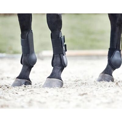 Gamasches HorseGuard noires pour chevaux - Poney - Publicité Gamasches HorseGuard noires pour chevaux - Poney - Publicité