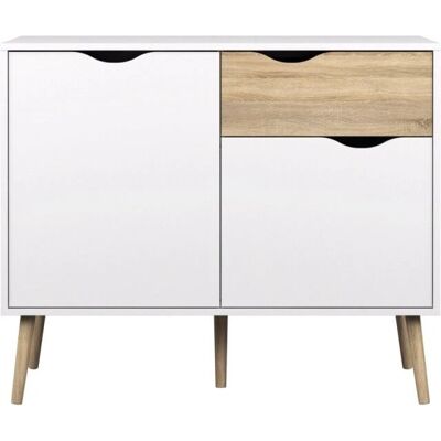 Andas Oslo Weiß Eiche Sideboard - Sideboard Andas Oslo Weiß Eiche Sideboard - Sideboard