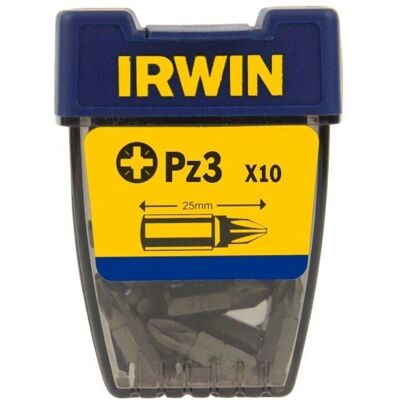 IRWIN IRW10504340 Inserti cacciavite Pozi PZ3 - Confezione da 10 - 25mm IRWIN IRW10504340 Inserti cacciavite Pozi PZ3 - Confezione da 10 - 25mm