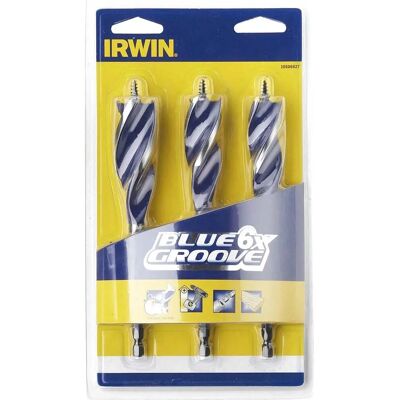 IRWIN 6X Blau Rillen Holzbohrer-Set - 20-25mm - Bohrwerkzeug IRWIN 6X Blau Rillen Holzbohrer-Set - 20-25mm - Bohrwerkzeug