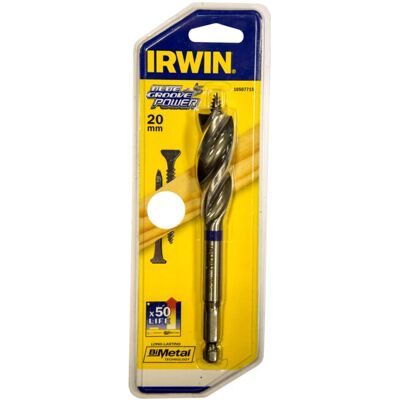 IRWIN Blå Rille Træ Power Bit 20mm - Power Bit IRWIN Blå Rille Træ Power Bit 20mm - Power Bit