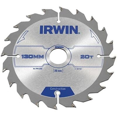 Irwin 1897087 - Konstruktionskreissägeblatt 130mm - Hitzedissipierend, Haltbar, ATB-Zähne Irwin 1897087 - Konstruktionskreissägeblatt 130mm - Hitzedissipierend, Haltbar, ATB-Zähne