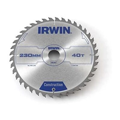 IRWIN 1897206 Baukreissägeblatt - 230mm, 40Z, ATB IRWIN 1897206 Baukreissägeblatt - 230mm, 40Z, ATB