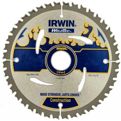 Hoja de Sierra Circular Weldtec de Irwin 210mm - Duradera, Afilada, Corte Preciso Hoja de Sierra Circular Weldtec de Irwin 210mm - Duradera, Afilada, Corte Preciso
