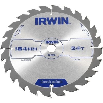 IRWIN Profi-Kreissägeblatt - Holz - 184mm - 24Zähne IRWIN Profi-Kreissägeblatt - Holz - 184mm - 24Zähne