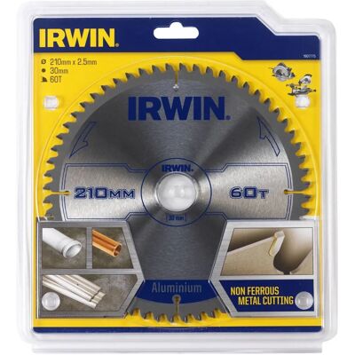 Lame Circulaire Aluminium Irwin 210mm - Métaux non ferreux Lame Circulaire Aluminium Irwin 210mm - Métaux non ferreux
