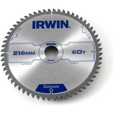 IRWIN IRW1907777 Hoja de sierra circular de aluminio profesional - 216mm - 60T IRWIN IRW1907777 Hoja de sierra circular de aluminio profesional - 216mm - 60T