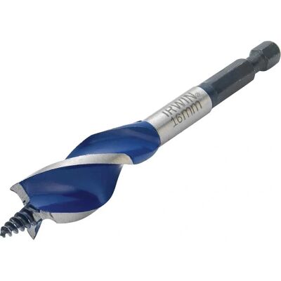 IRWIN IRW1921991 Blue Groove 6X Stubby Wood Bit 16 x 100mm - Wood Drill Bit IRWIN IRW1921991 Blue Groove 6X Stubby Wood Bit 16 x 100mm - Wood Drill Bit