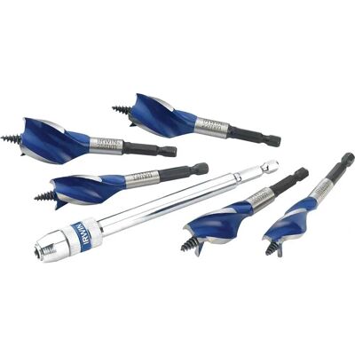 Irwin Blue Groove 6X Stubby Holzbohrer-Set - 16-25mm Irwin Blue Groove 6X Stubby Holzbohrer-Set - 16-25mm