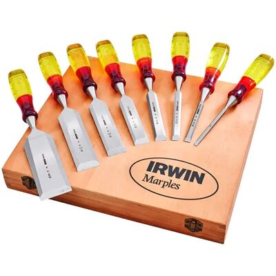 Irwin Marples M373 Bevel Edge Chisel Set - Heavy Duty, 8 pcs Irwin Marples M373 Bevel Edge Chisel Set - Heavy Duty, 8 pcs