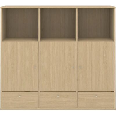 Hammel Möbel Mistral Weiß gebeiztes Eiche Highboard - Aufbewahrungsschrank Hammel Möbel Mistral Weiß gebeiztes Eiche Highboard - Aufbewahrungsschrank