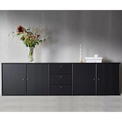 Hammel Furniture Mistral Sideboard - 220cm, schwarz, modulartig Hammel Furniture Mistral Sideboard - 220cm, schwarz, modulartig