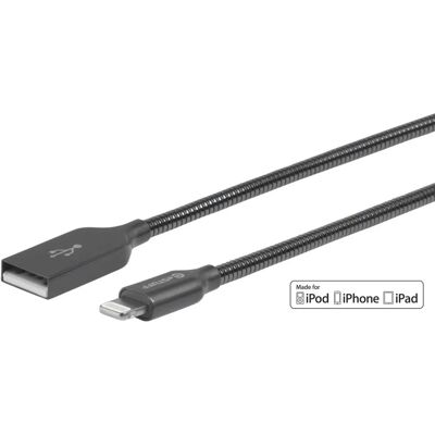 eSTUFF ES601065 Lightning Kabel - 0,5 m Stål Grå eSTUFF ES601065 Lightning Kabel - 0,5 m Stål Grå