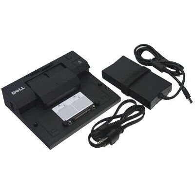 Dell E-Port Simple Telakointiasema - 130W - Musta - Tukee 2 näyttöä Dell E-Port Simple Telakointiasema - 130W - Musta - Tukee 2 näyttöä