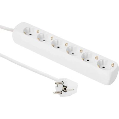 Microconnect GRU00615W Rallonge électrique - 6 prises, 1,5 m, Blanc - Publicité Microconnect GRU00615W Rallonge électrique - 6 prises, 1,5 m, Blanc - Publicité