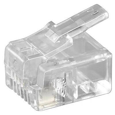 MicroConnect Modular Stecker RJ11 6P4C, 10 Stück, Server Zubehör, Transparent MicroConnect Modular Stecker RJ11 6P4C, 10 Stück, Server Zubehör, Transparent