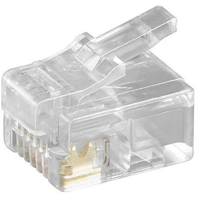 Connettore filo MicroConnect KON502-10R - RJ-12 6P6C - Trasparente Connettore filo MicroConnect KON502-10R - RJ-12 6P6C - Trasparente