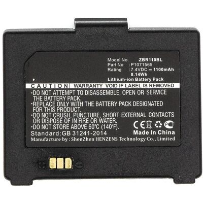 CoreParts Zebra Battery - 8.14Wh, 1100mAh - Black - Battery for Zebra ZQ110 CoreParts Zebra Battery - 8.14Wh, 1100mAh - Black - Battery for Zebra ZQ110
