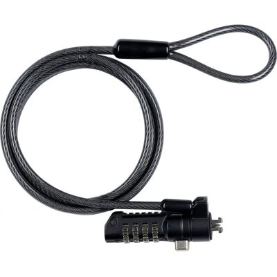 eSTUFF GLB220102 Kabel Schlösser - Schwarz - 1,8 m - Sicherheitsschloss eSTUFF GLB220102 Kabel Schlösser - Schwarz - 1,8 m - Sicherheitsschloss
