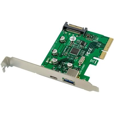 Carte d'interface MicroConnect ASM1142 PCIe USB 3.1 - Publicité Carte d'interface MicroConnect ASM1142 PCIe USB 3.1 - Publicité