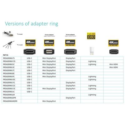 Vivolink PROADRINGDPR Video Cable Adapter - 0.1 m DisplayPort HDMI Black Vivolink PROADRINGDPR Video Cable Adapter - 0.1 m DisplayPort HDMI Black