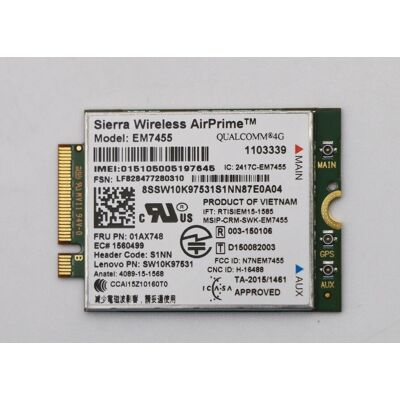 Lenovo EM7455 WWAN-Karte - Laptop Ersatzteil Lenovo EM7455 WWAN-Karte - Laptop Ersatzteil