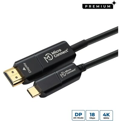 Microconnect USB-C HDMI Fiber Kabel 15m - Video Adapter Microconnect USB-C HDMI Fiber Kabel 15m - Video Adapter