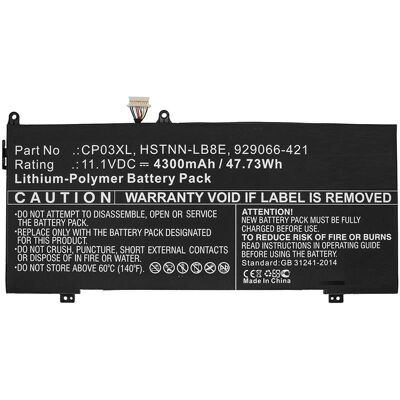 CoreParts MBXHP-BA0176 Laptop-Akku - HP Spectre x360 CoreParts MBXHP-BA0176 Laptop-Akku - HP Spectre x360