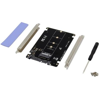 Adaptador M.2 SATA negro MicroConnect - Soporta tamaños 2230-2280 - SATA 3.0 Adaptador M.2 SATA negro MicroConnect - Soporta tamaños 2230-2280 - SATA 3.0