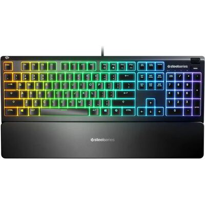 Tastiera da gioco SteelSeries Apex 3 RGB - QWERTY - Nero Tastiera da gioco SteelSeries Apex 3 RGB - QWERTY - Nero