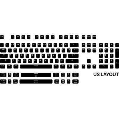 SteelSeries PrismCAPS Keyboard Switches - Black UK Layout SteelSeries PrismCAPS Keyboard Switches - Black UK Layout