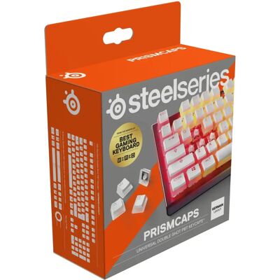 Steelseries Białe Prismcaps - Klawisze do klawiatury z niemieckim układem Steelseries Białe Prismcaps - Klawisze do klawiatury z niemieckim układem