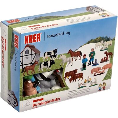 Krea Farm Animals - 22 Stk - Bauernhof Spielzeug Krea Farm Animals - 22 Stk - Bauernhof Spielzeug